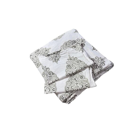 Pottery Barn Other - Pottery Barn Asher Medallion Duvet Cover Set King Shams Organic Cotton Gray 3 Pc